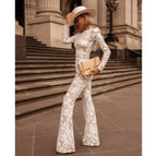 Women's Celebrity Style Lace Slim Jumpsuit