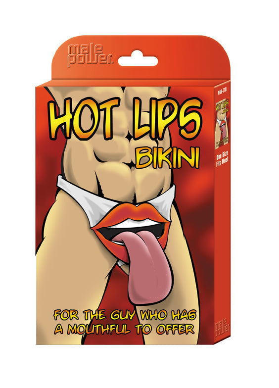Male Power Hot Lips Bikini Novelty Underwear Black Male Power