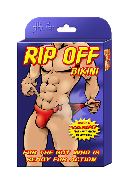 Male Power Rip Off Bikini Novelty Underwear Black Male Power