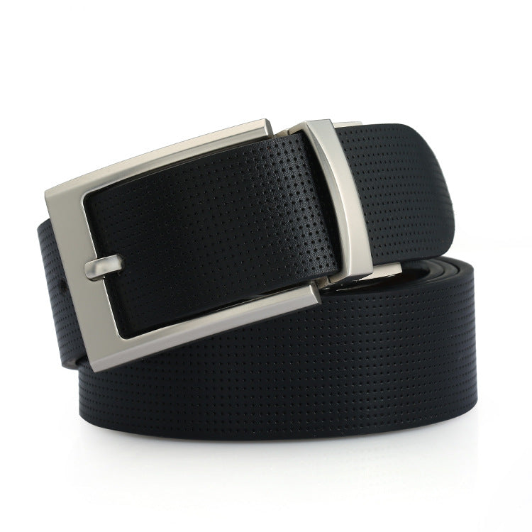 Men's Casual Leather Belt with Pin Holes