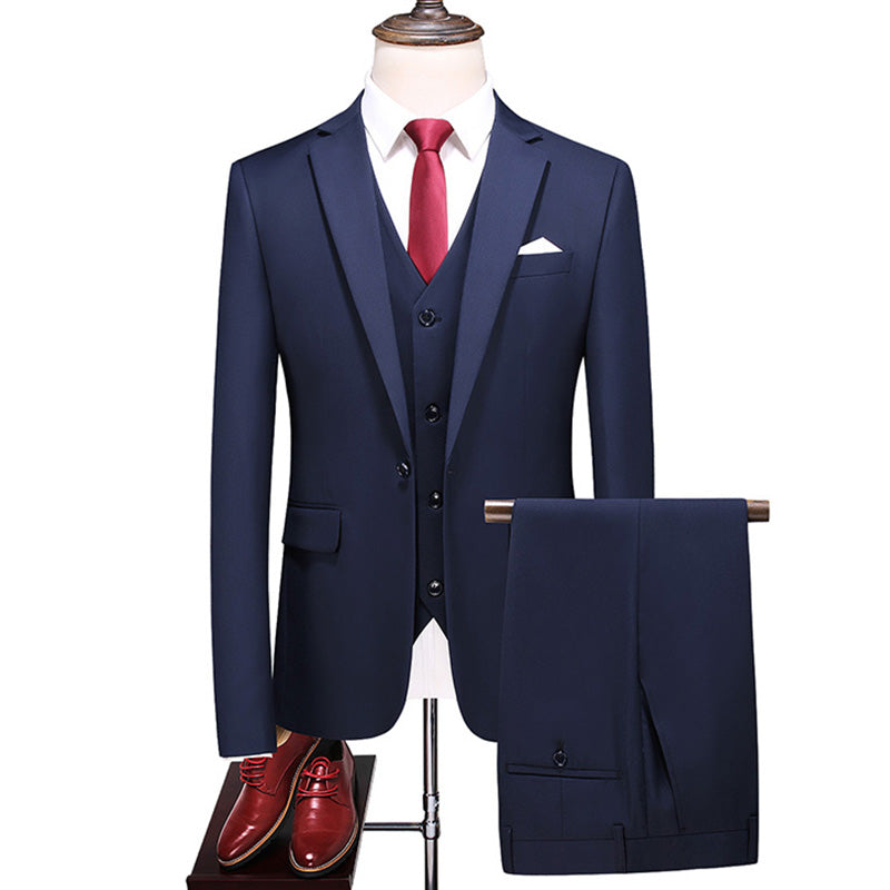 Men's Caramel Color Suit Set for Students and Weddings
