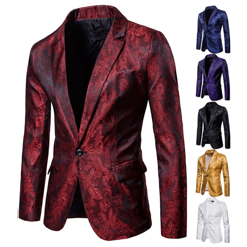 Men's Suit with Stylish One-Button Design and Fit ILLUSION CO