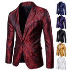 Men's Suit with Stylish One-Button Design and Fit ILLUSION CO