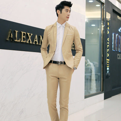 Men's Business Suit Set for Weddings and Formal Events