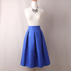 Women's Vintage Jacquard Pleated Skirt