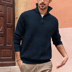 Men's Versatile Polo Zipper Turtleneck Tops