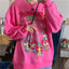 Women's Cute Retro Street Tops Women's Sweatshirt Unbranded Pink M
