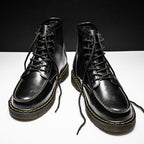 Men's High-Top Cowhide Martin Trendy Tooling Boots ILLUSION CO Black 46