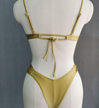 Women's Solid Color Push Up Bikini Set