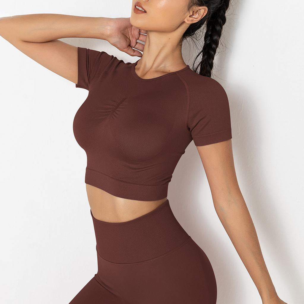 Women's Seamless Knitted Sports Tops