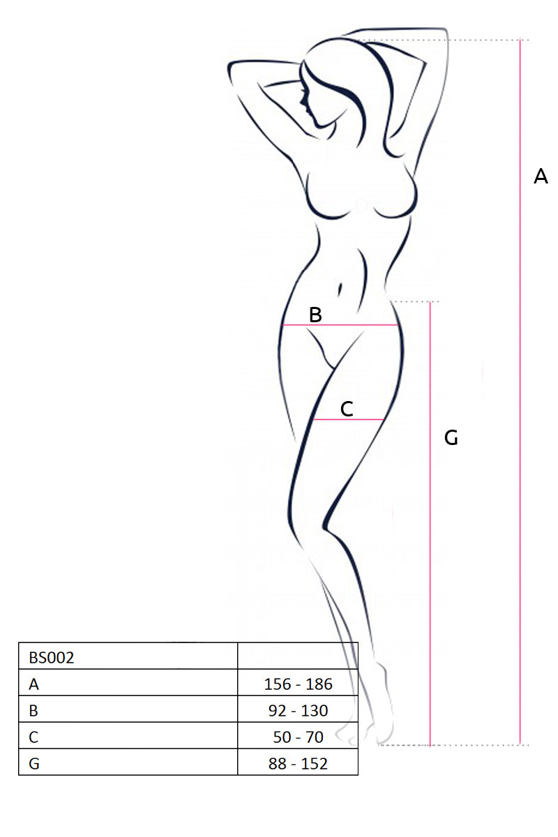 Passion Lingerie Womens Suspender Tights With Hearts OS Passion Lingerie