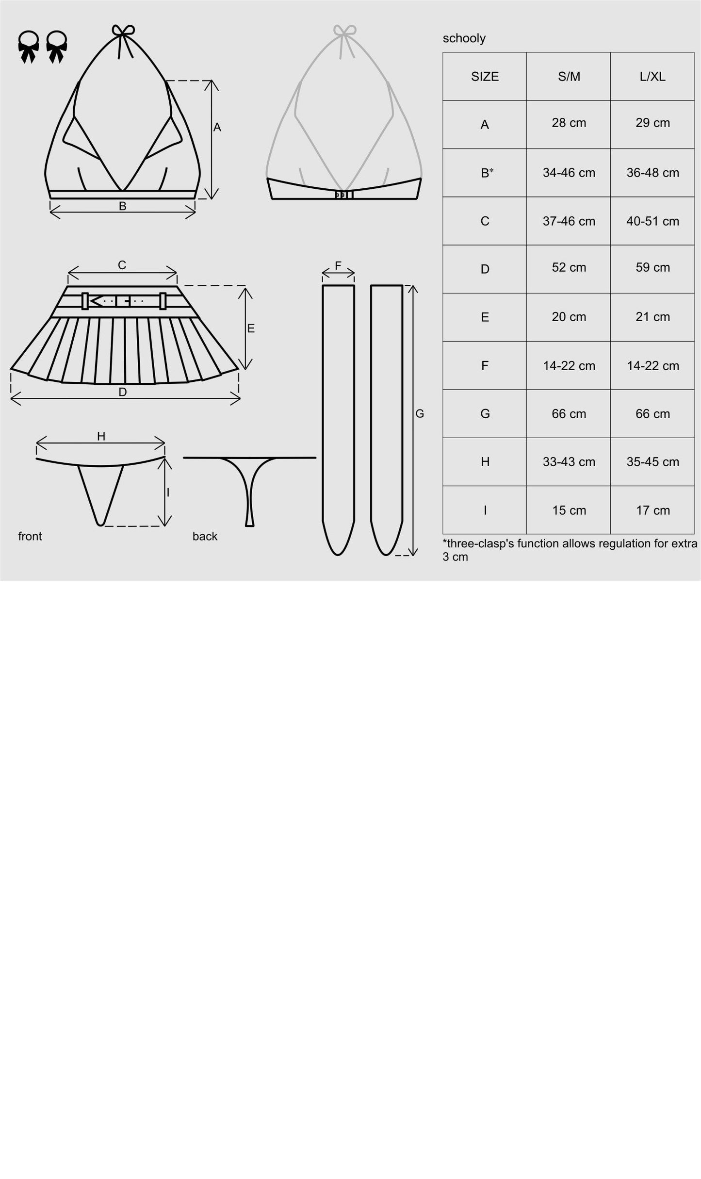 Obsessive School Girl 5 Piece Sexy Costume Obsessive