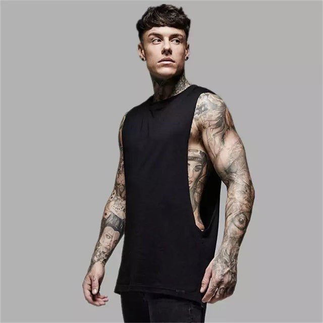 Men's Hip Hop Loose Split Tank Top