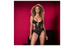 Mapale Lace Up Cage Back Womens Bodysuit M / L Mapale