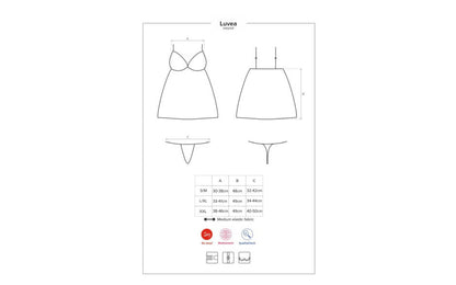 Obsessive Luvae Babydoll Lingerie Black L / XL Obsessive