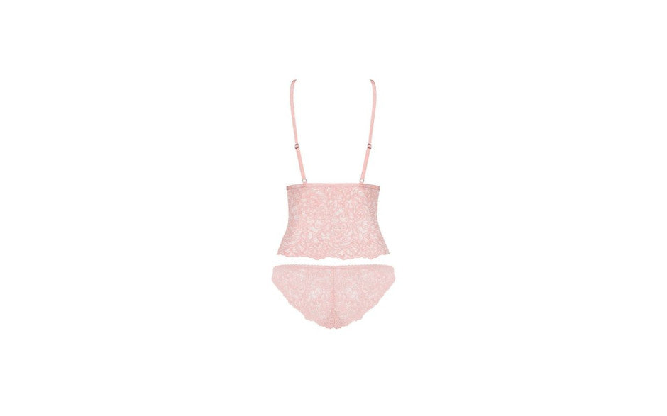 Obsessive Delicanta Womens Top & Panties Pink L / XL Obsessive