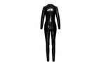 Noir Handmade Long Button Up PVC Overall Women Dress Black Large Noir Handmade