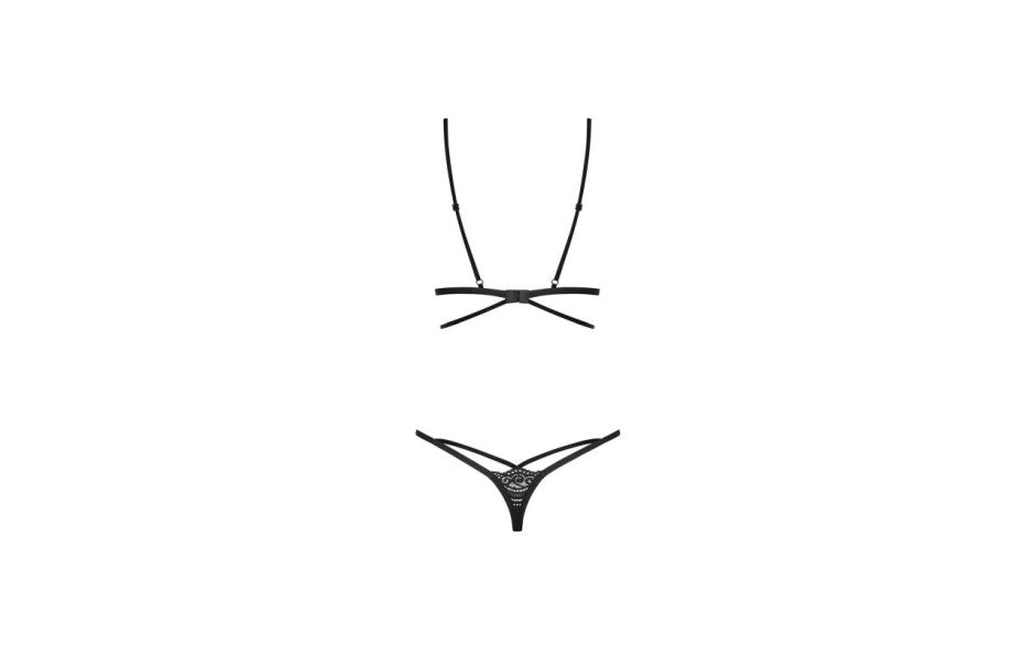 Obsessive Diyosa Panty and Bra Set 2 Piece Black L / XL Obsessive