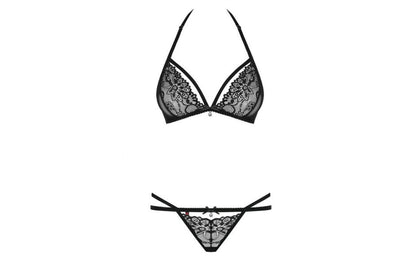 Obsessive Bra and Panty Set 2 Piece Black L / XL Obsessive