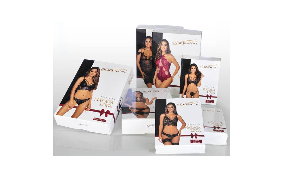 Axami Lingerie Brazilian Open Crotch G String Panty Black XL Axami Lingerie