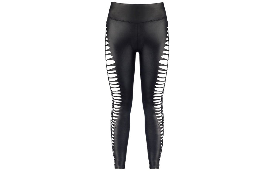 Axami Lingerie Stretch Wetlook Cut Out Leggings Black XL Axami Lingerie