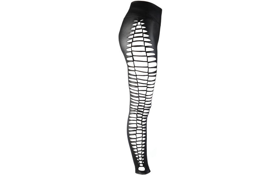 Axami Lingerie Stretch Wetlook Cut Out Leggings Black XL Axami Lingerie