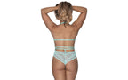 Exposed Lingerie Mesh & Lace Sexy Womens Teddy Turquoise S / M Exposed Lingerie