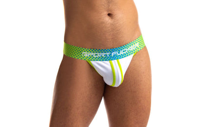 Sport Fucker Jersey Sexy Mens Jock Strap Green / White Large Sport Fucker