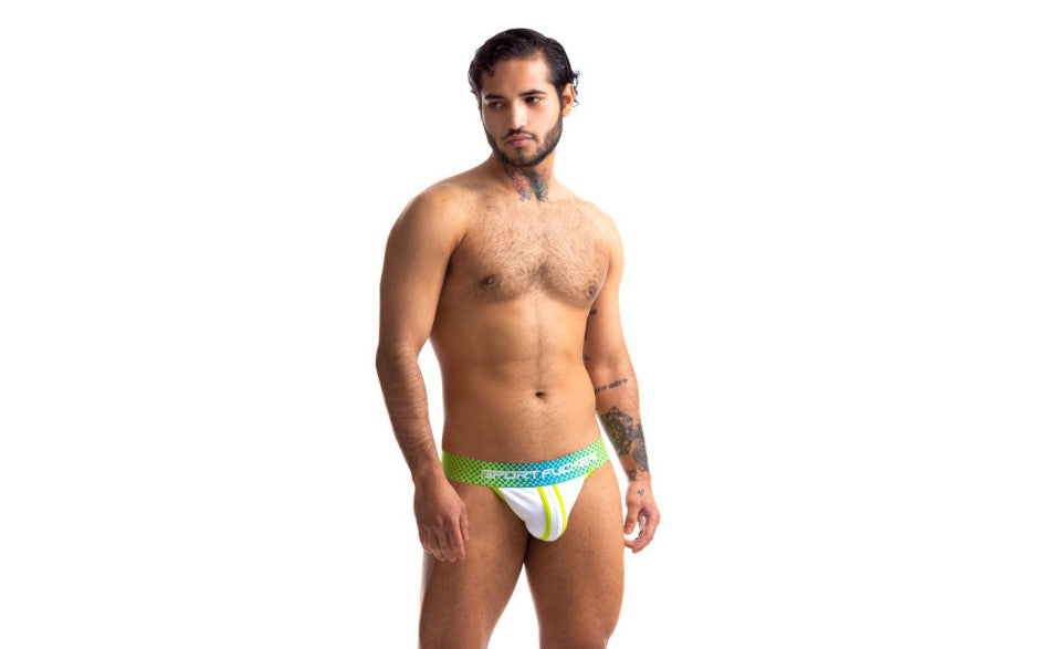 Sport Fucker Jersey Sexy Mens Jock Strap Green / White Large Sport Fucker