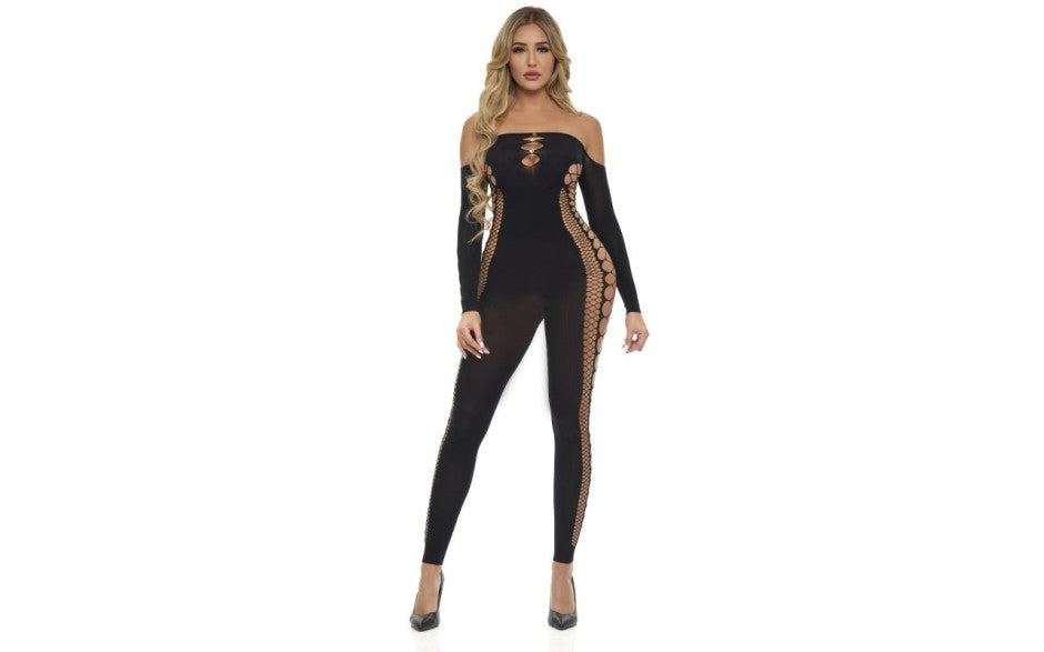 Pink Lipstick Diamond Drippin Sexy Bodystocking OS Pink Lipstick Main image