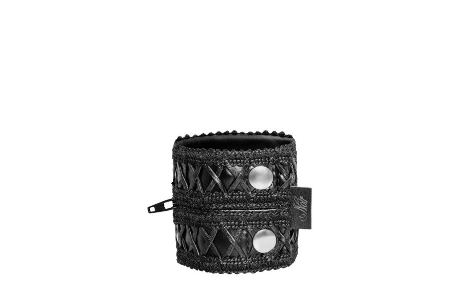 Noir Handmade Womens Wrist Wallet With Hidden Zipper Black Noir Handmade