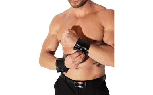 Noir Handmade Mens Wrist Wallet Pair With Hidden Zipper Black Noir Handmade