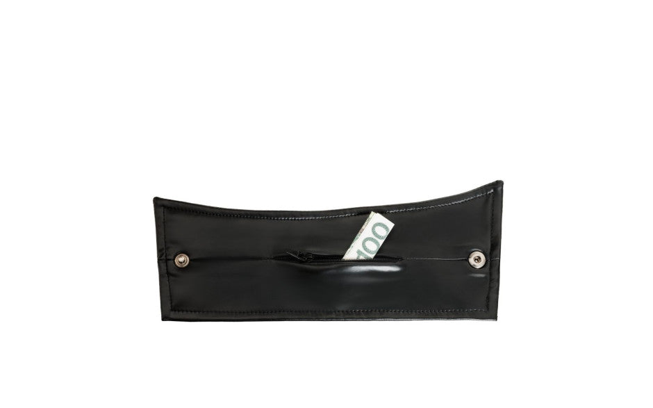 Noir Handmade Mens Wrist Wallet Pair With Hidden Zipper Black Noir Handmade