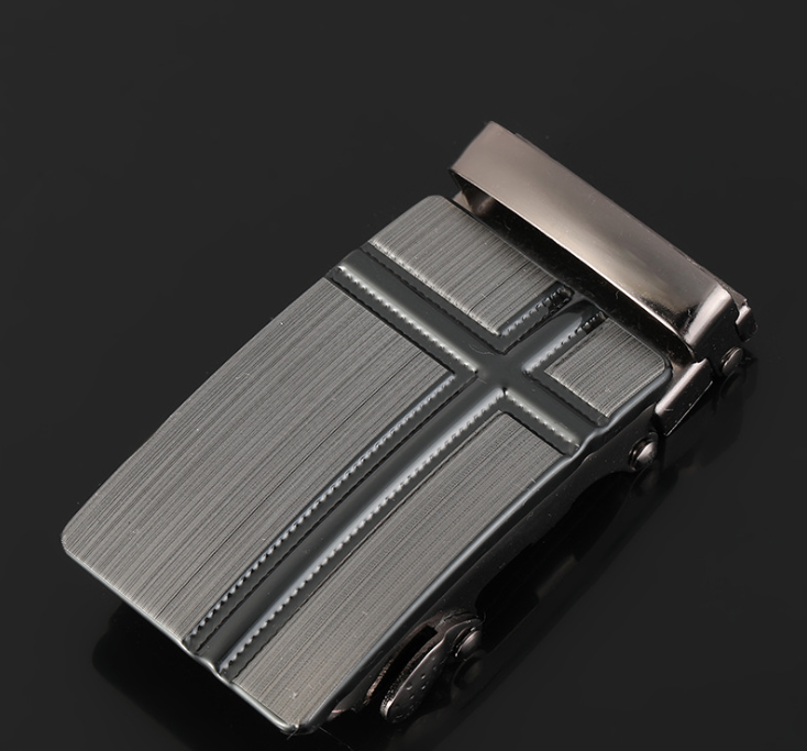 Men's Fashionable Automatic Buckle Leather Belt