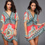 Women's Plus Size V Neck Sexy Milk Silk Long Dress