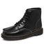 Men's High-Top Cowhide Martin Trendy Tooling Boots ILLUSION CO Black plus velvet 41