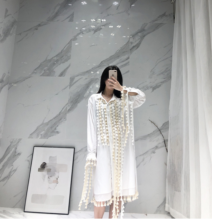 Women's Fringe Long Shirt