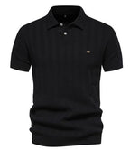 Men's Ribbed Knit Polo Shirt
