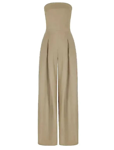 Women's Backless Wide Leg Jumpsuit