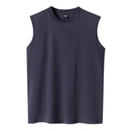 260g Double Yarn Cotton Tank Top for Streetwear Men's Tank Top Unbranded