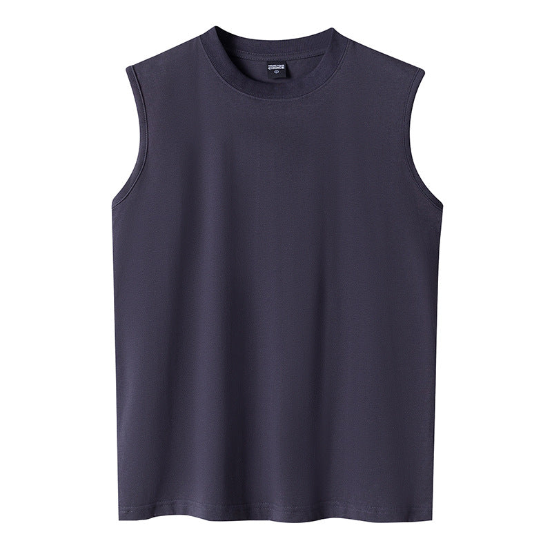 260g Double Yarn Cotton Tank Top for Streetwear Men's Tank Top Unbranded