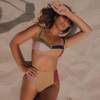 Women's Harriet High Waist Patchwork Bikini