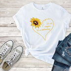 Women's Sunflower Print Casual T Shirt