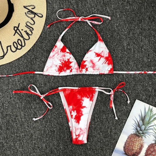 Women's Tie Dye Micro Bikini Set