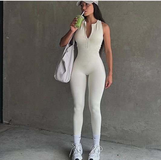 Women's Sleeveless Hollow Out Bodycon Jumpsuit