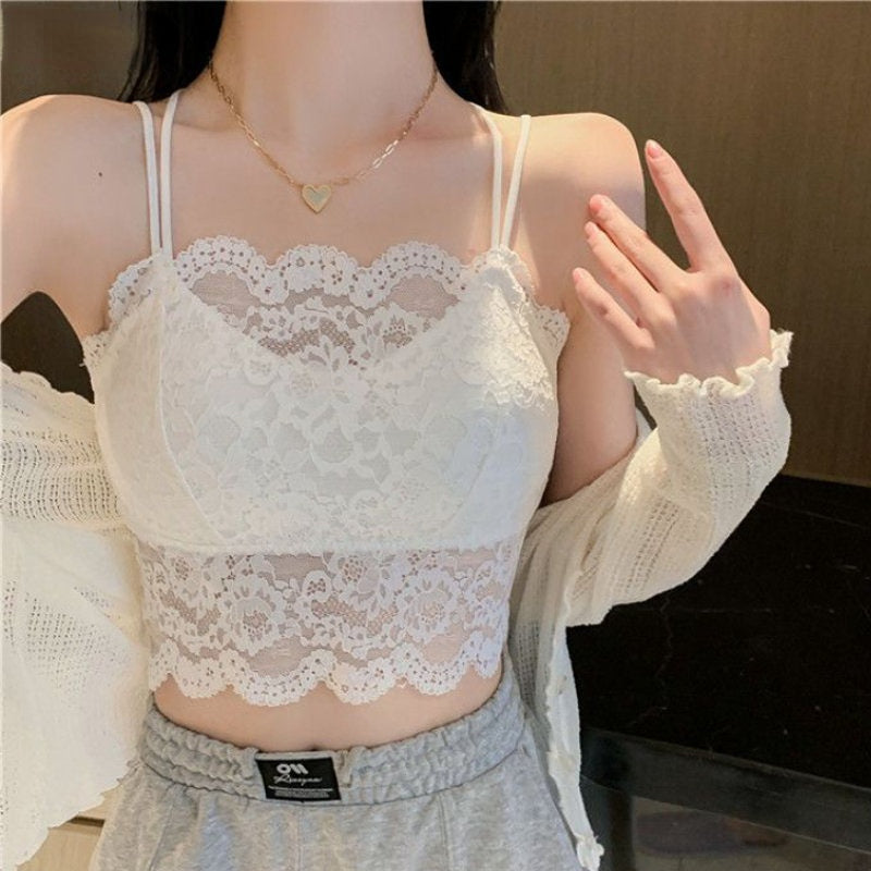Women's Lace Crop Tops ILLUSION CO