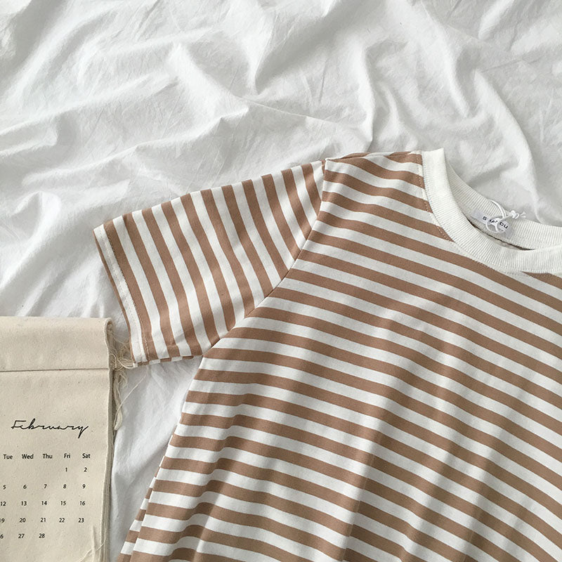 Women's Striped Short Sleeve T Shirt