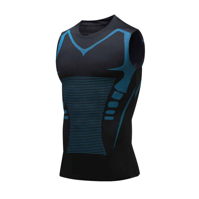 Men's Athletic Sleeveless Compression Tank Top for Sports