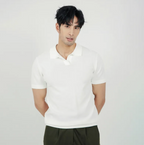Men's Classic Knit Lapel Polo Shirt