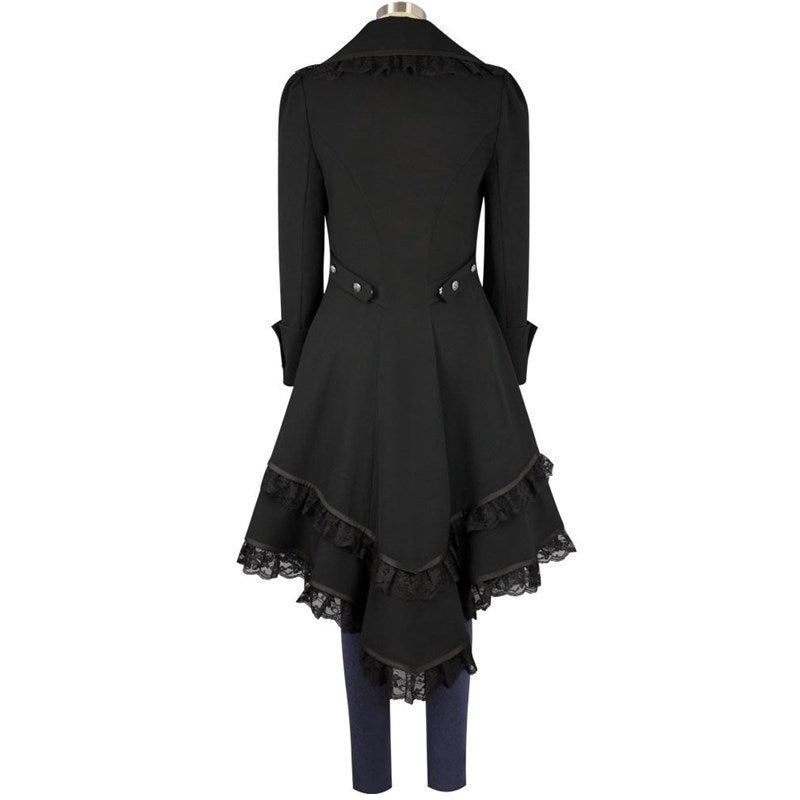 Steampunk Black Gothic Victorian Ladies Tuxedo Jacket Women's Coat Unbranded